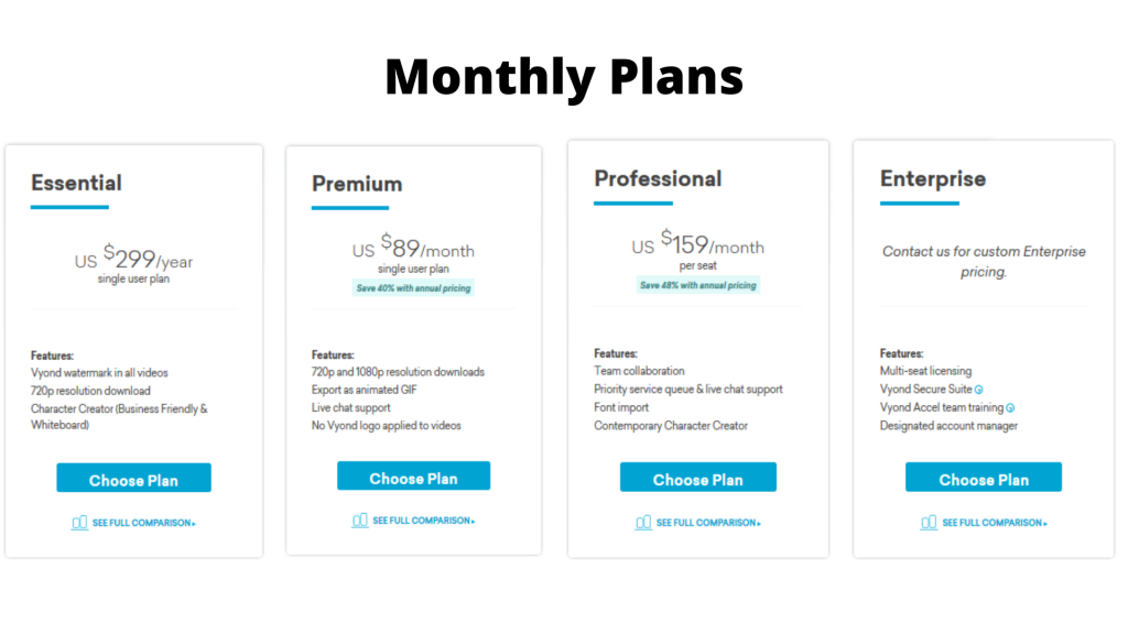 vyond-monthly-plans