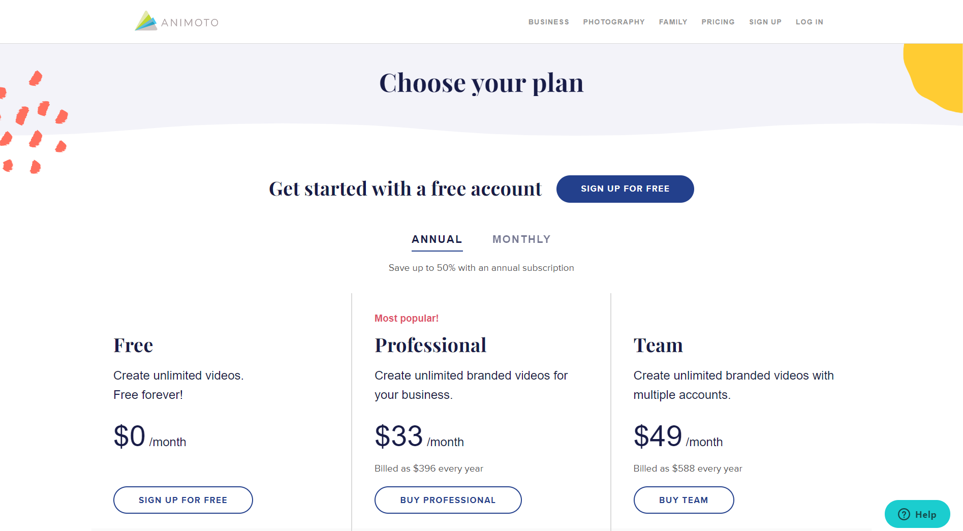 animoto-pricing
